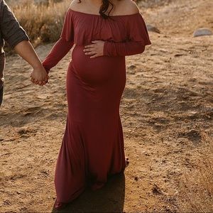 Pinkblush Dark Muave Maternity Gown